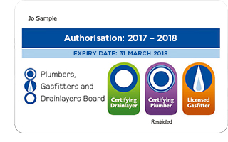 [image] Sample authorisation card. 