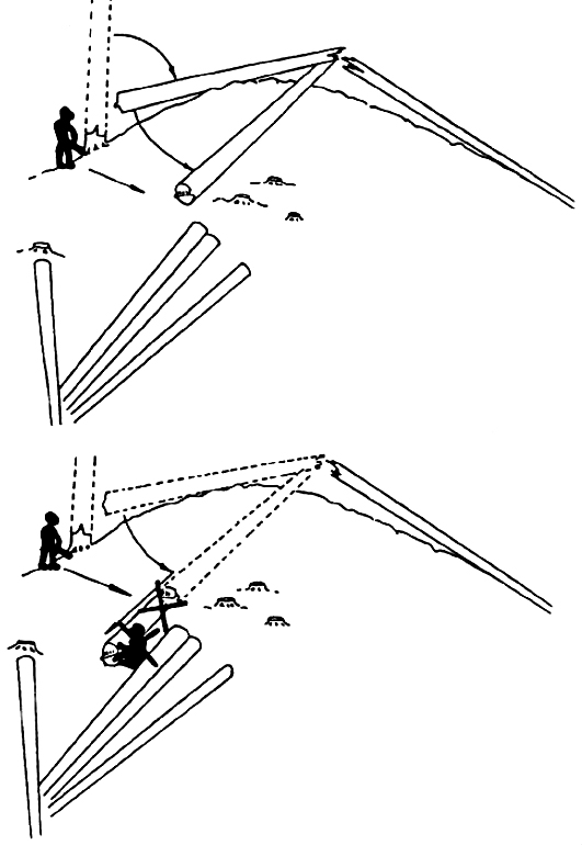 [image] Shows the angle of the log as it slid down the hill