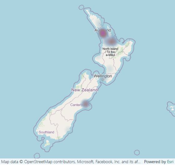 [image] Road cone reports map - 11 - 17 August 2025
