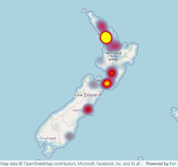 [image] Road cone reports map - July 2025