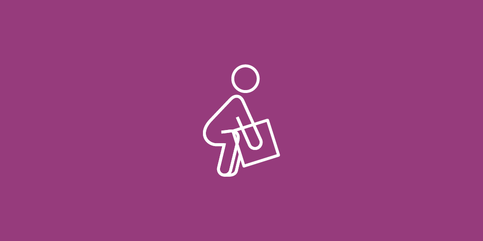 Infographic Manual handling purple background