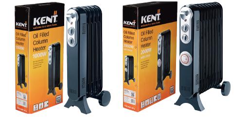 [image] Two Kent oil fin heaters standing next to their original packaging