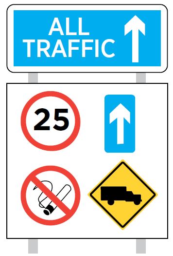 [Image] Figure 38: Example of sign helping arriving drivers know what to expect