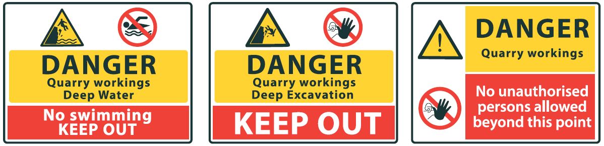 [Image] Figure 63: Examples of signage warning of hazards