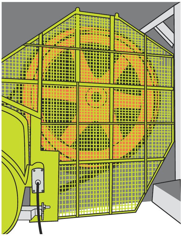 [Image] Figure 87: Example of a vee-belt with a fixed guard totally enclosing the drive