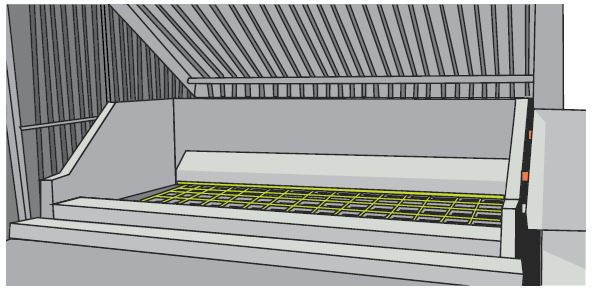 [Image] Figure 90: Example of steel grid on ground feed hopper