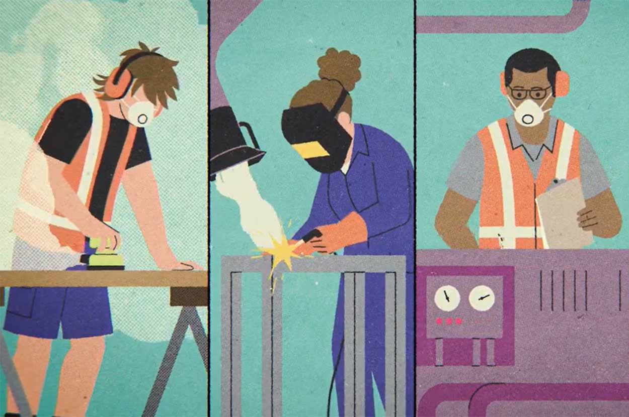 [image] Workers around airborne substances