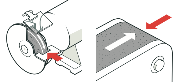 [Image] Two illustrations with red arrows pointing to examples of friction and abrasion hazards. 