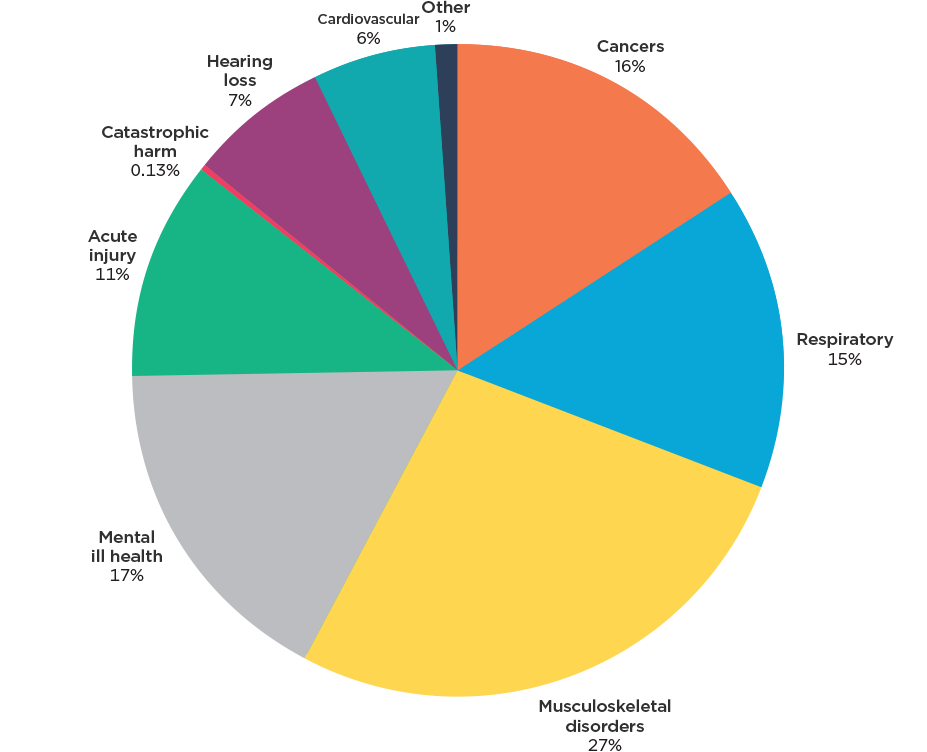 burden of harm pie chart