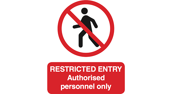 [image] Restricted entry sign