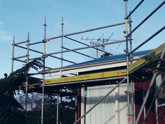 [image] Edge protection on a roof of a residential home